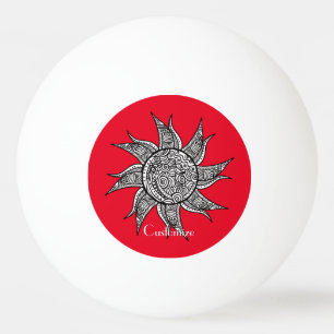 Sun Tattoo Thunder_Cove im Henna-Stil Tischtennisball