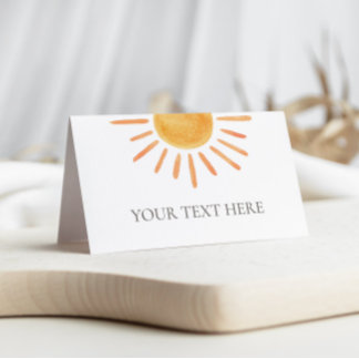 Sun Theme Food Labels Platzkarte