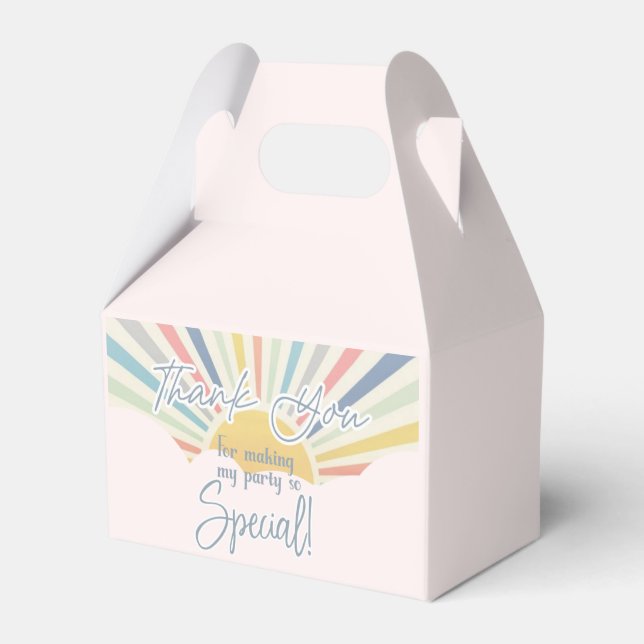 Sun Theme, Rainbow Party, Sunshine favore Favor Ba Geschenkschachtel (Vorderseite)