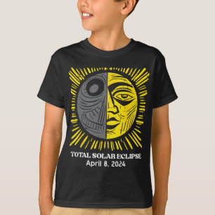Sun Total Solar Eclipse 2024 April 8 Männer Frauen T-Shirt