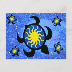 Sun Turtles Notes-Karte Postkarte