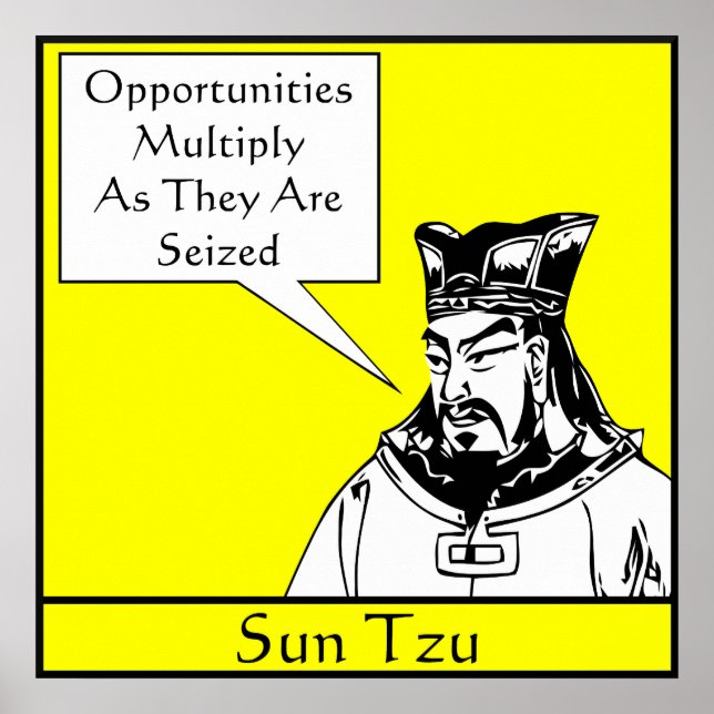 Sun Tzu — Chinesischer Militärstratege Poster (Vorne)