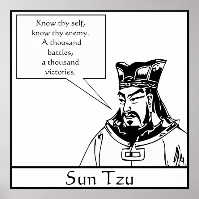 Sun Tzu — Chinesischer Militärstratege Poster (Vorne)