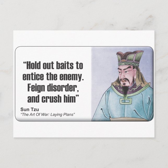 Sun Tzu: Vorurteil Postkarte (Vorderseite)