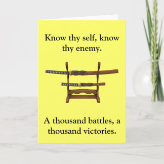 Sun Tzu-Zitat Karte