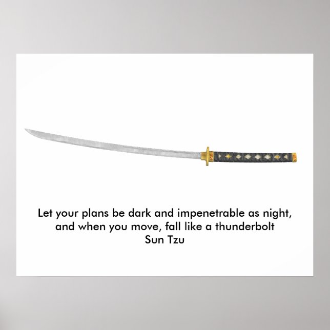 Sun Tzu Zitat Poster (Vorne)