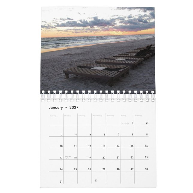 Sun- und Brandungs-Kalender Kalender (Jan 2027)