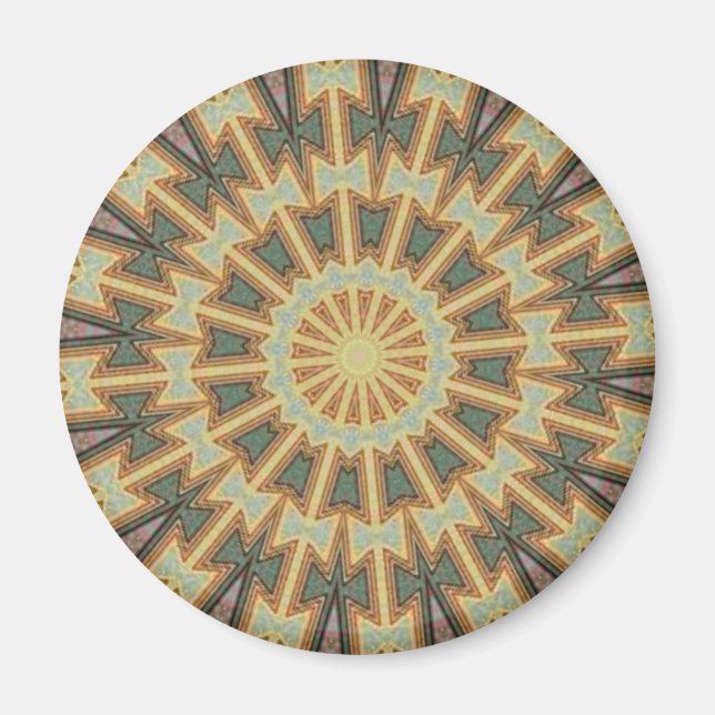 Sun und Cactus Kaleidoscope Magnet (Vorne)