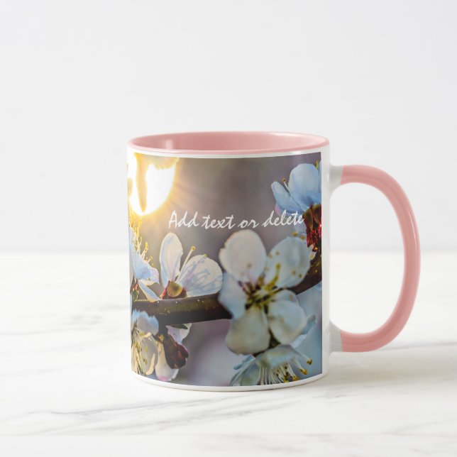 Sun und japanische Aprikosen-Blume Tasse (Rechts)
