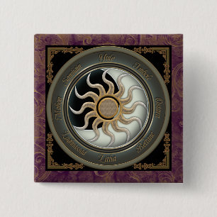 Sun und Mond-Heide-Rad Button