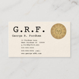 Sun und Mond-kundengerechtes Monogramm Visitenkarte