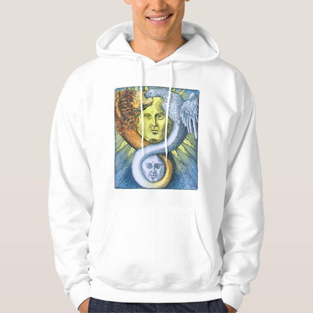 Sun und Mond, Löwe und Vogel Ouroboros Hoodie (Vorderseite)