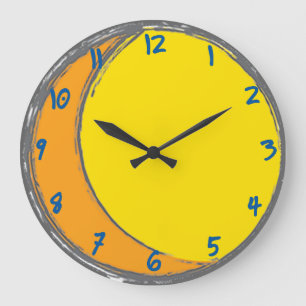 Sun und Mond-Uhr Große Wanduhr