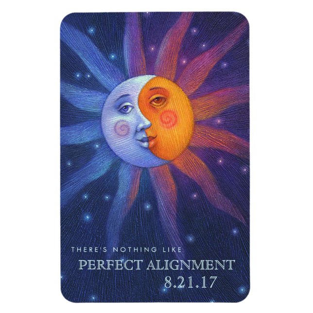 Sun und Moon Eclipse Perfect Alignment 4 x 6 Magnet (Vertikal)