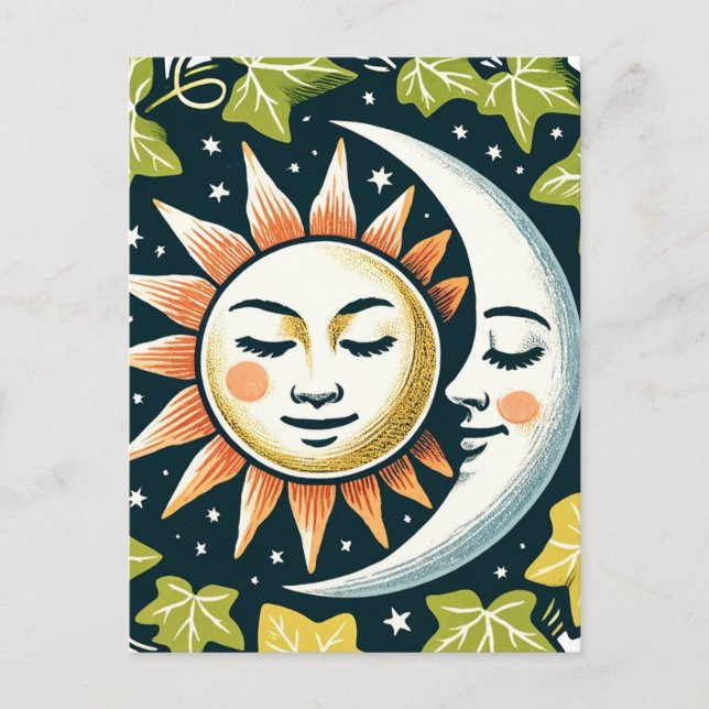 Sun und Moon Ivy Postkarte (Vorderseite)