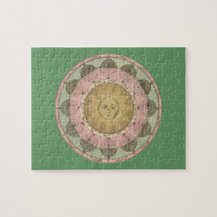 Sun und Seasons Detail aus antiker Karte um 1780