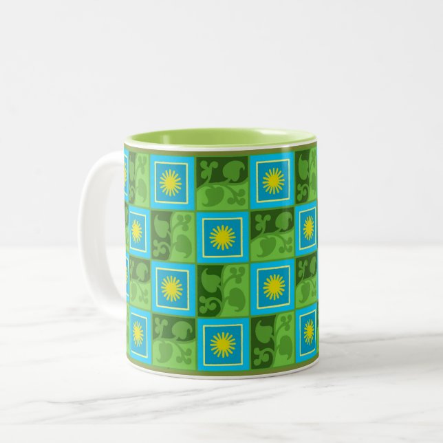 Sun und Shade Zwei-Tone-Kaffee-Tasse Zweifarbige Tasse (Vorderseite Links)