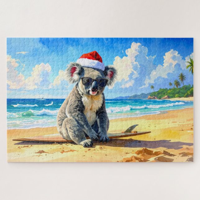 Sun und Surf Koala Weihnachtsmannmütze (Horizontal)