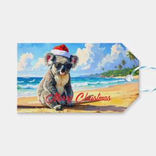 Sun und Surf Koala Weihnachtsmannmütze Ein Aussie Geschenkanhänger