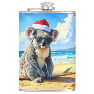 Sun und Surf Koala Weihnachtsmannmütze Flachmann