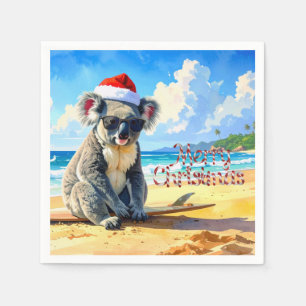 Sun und Surf Koala Weihnachtsmannmütze Serviette