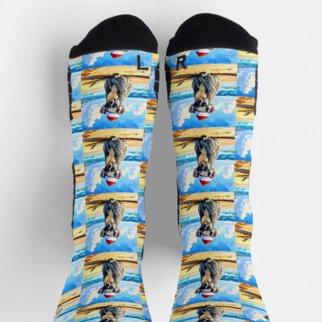 Sun und Surf Koala Weihnachtsmannmütze Socken (Oben)