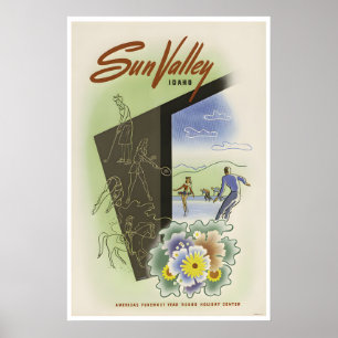 Sun Valley Art Idaho Reiseposter Sportdruck Poster