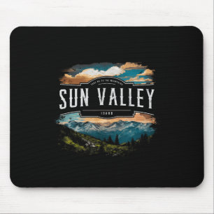 Sun Valley Berge Idaho Wandern Outdoor Vintage Mousepad