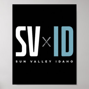 Sun Valley Idaho Grafik-Ski Poster