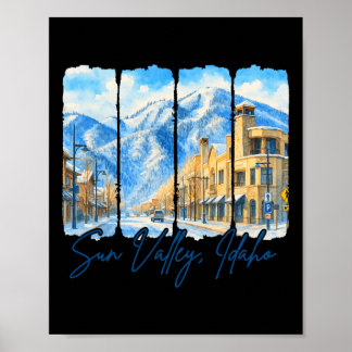 Sun Valley Idaho Reisender Pinselstrich Sun Valley Poster