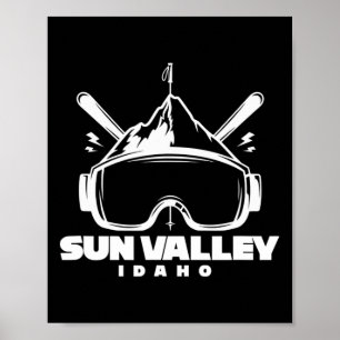 Sun Valley Idaho Souvenir Skifahren Snowboarden Poster