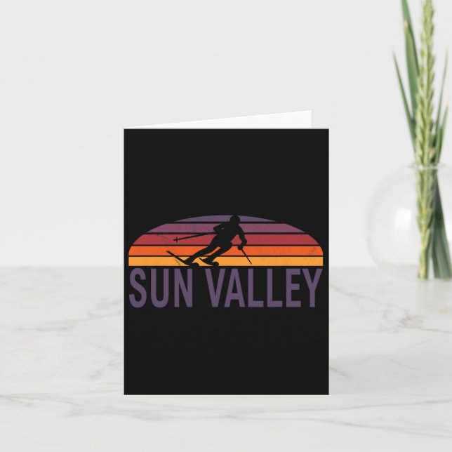 Sun Valley Idaho Usa Ski Resort Snowboarden Karte (Vorderseite)