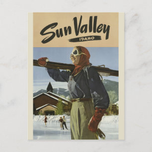 Sun Valley Idaho Vintage-Reisepostkarte Postkarte