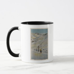 Sun Valley, IDMountain Szene, Skilifte herein Tasse