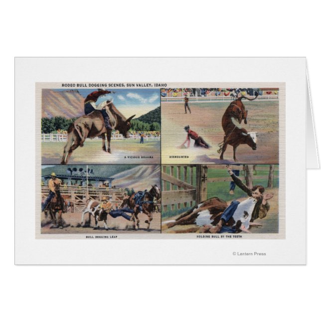 Sun Valley, IDRodeo Bull Dogging Scenes (Vorderseite (Horizontal))