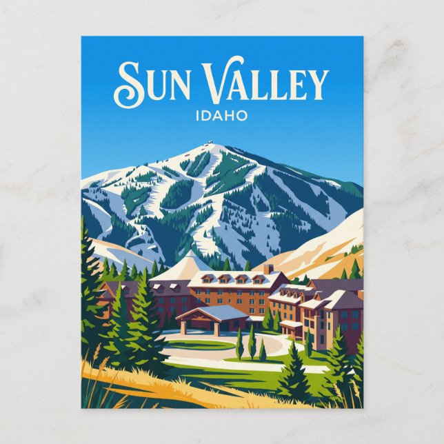 Sun Valley Resort USA Postkarte (Vorderseite)