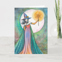 Sun Wand Witch Fantasy Art by Molly Harrison
