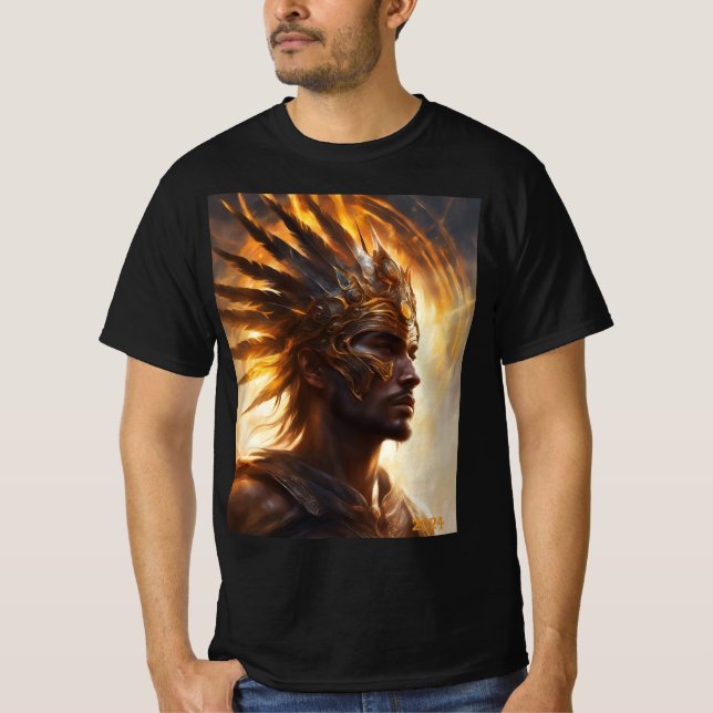 Sun Warrior King Total Solar Eclipse 2024 Men's T-Shirt (Vorderseite)