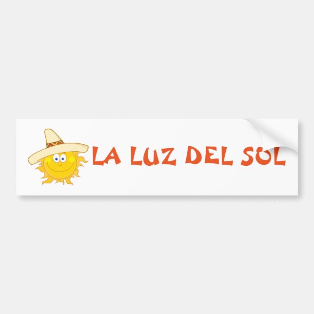 Sun Wearing Sombrero Autoaufkleber (Vorne)