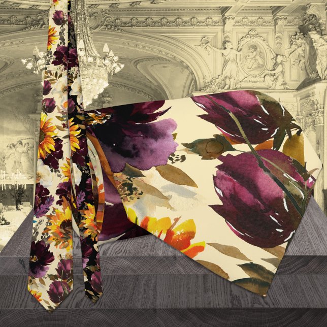 Sun & Wine Wedding Light Gold Neck Tie Krawatte (Von Creator hochgeladen)