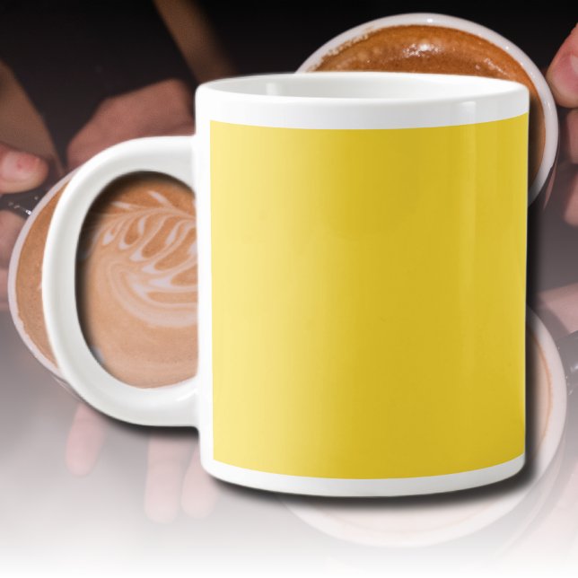 Sun Yellow Solid Color | Klassisches Elegant Jumbo-Tasse (Von Creator hochgeladen)