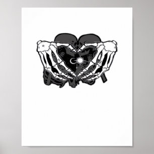 Sunand~1 - Skeleton Herz Hände Poster