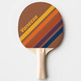 Sunbaked Clay Angled Striping with Name Tischtennis Schläger