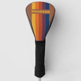 Sunbaked Clay Pin Striped with Name Golf Headcover
