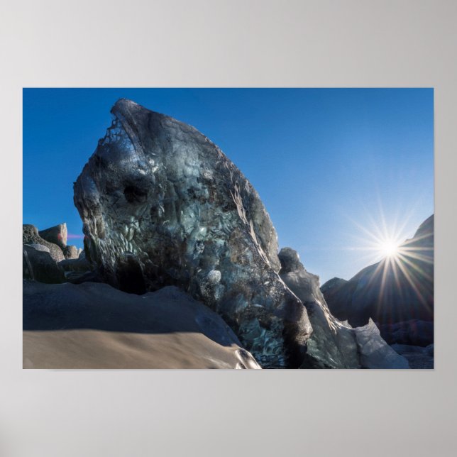 Sunbeam and ice, Island Poster (Vorne)