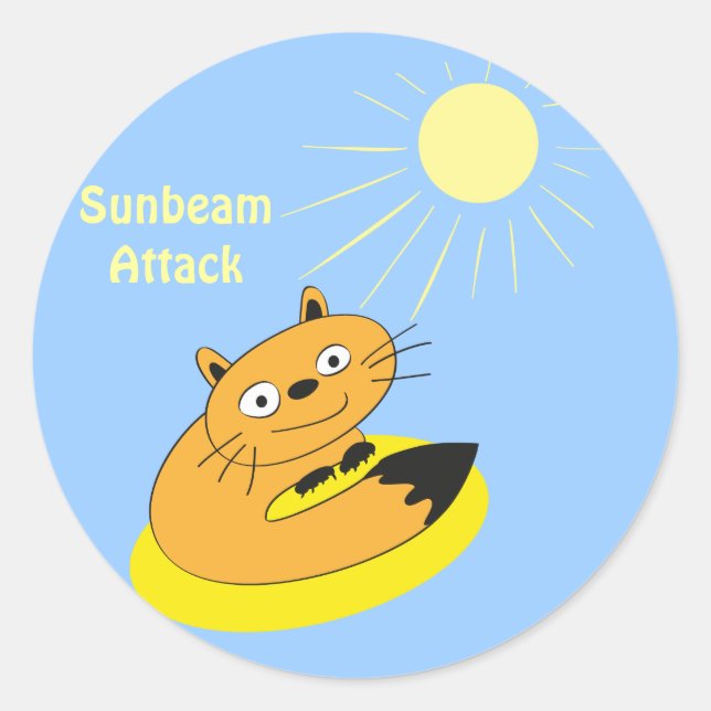 Sunbeam Attack Runder Aufkleber (Vorderseite)
