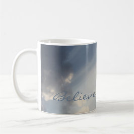 Sunbeam White Clouds Inspirational Glaube Kaffeetasse
