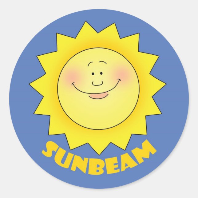 Sunbeamaufkleber Runder Aufkleber (Vorderseite)