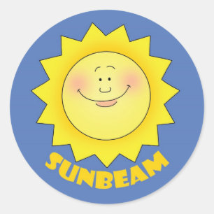 Sunbeamaufkleber Runder Aufkleber