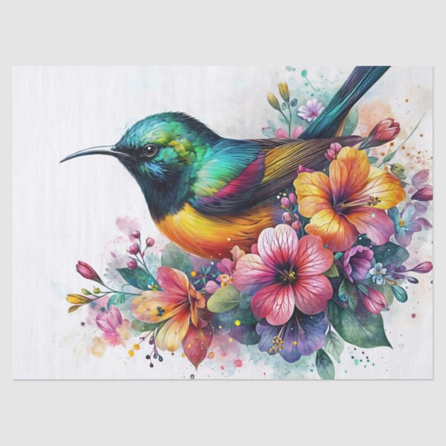 Sunbird Watercolor Art Seidenpapier (Vorderseite)